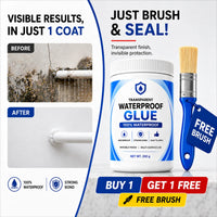 Transparent Waterproof Glue (Pack of 2) + Free Brush
