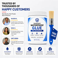 Transparent Waterproof Glue (Pack of 2) + Free Brush