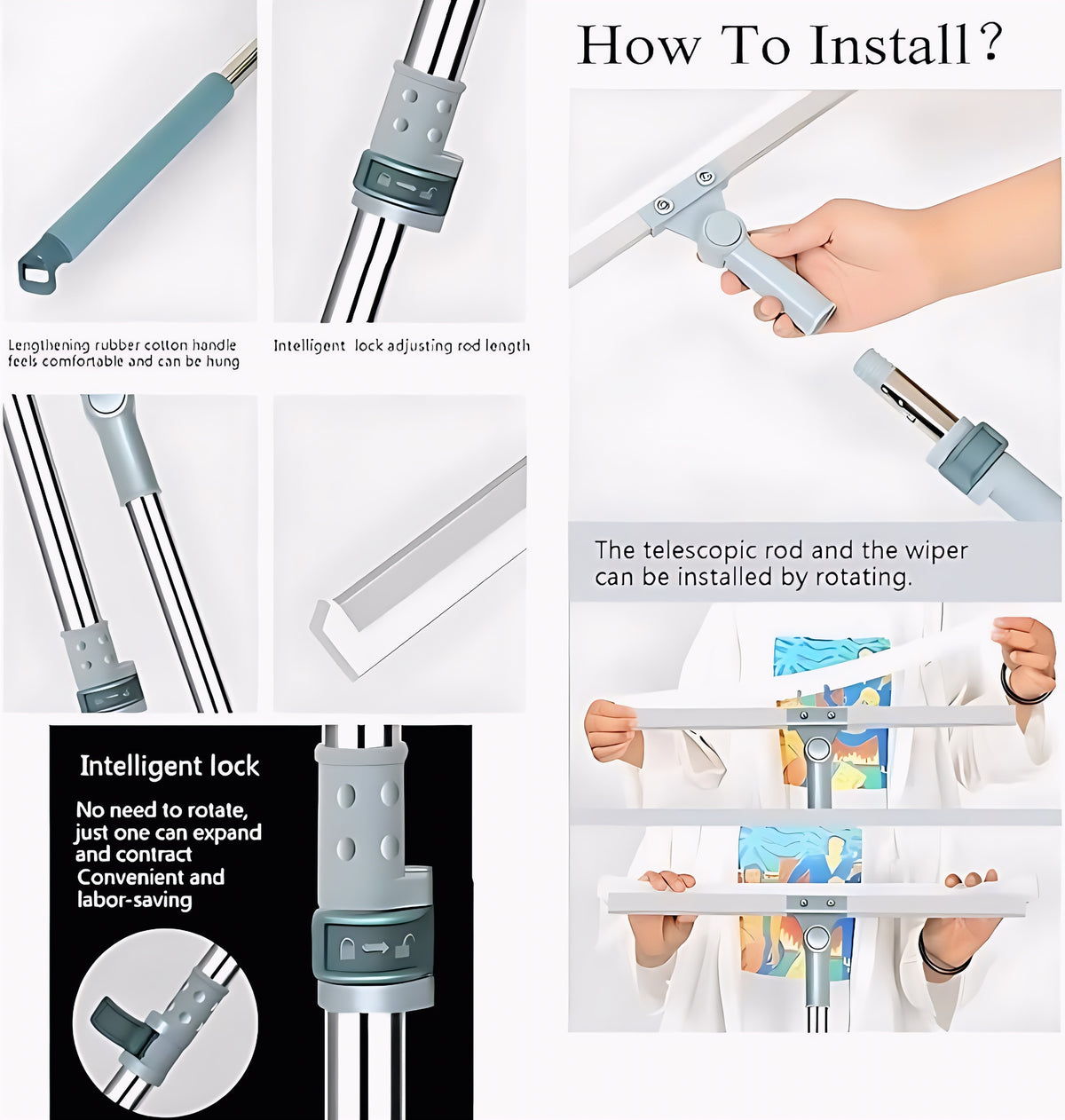 Flexiwipe 180° Rotating Floor wiper