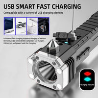 8 in 1 Portable Rechargeable Torch LED Flashlight