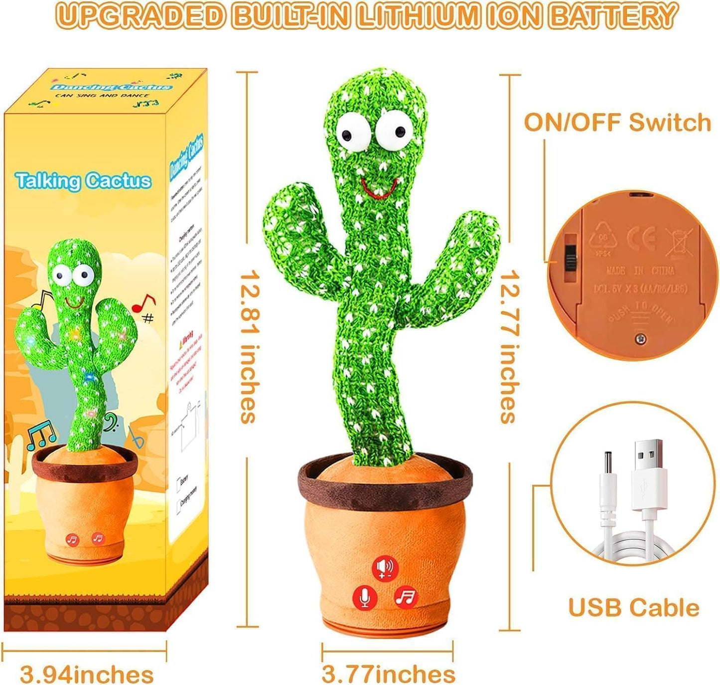 Musical Dancing & Mimicry Cactus Toy