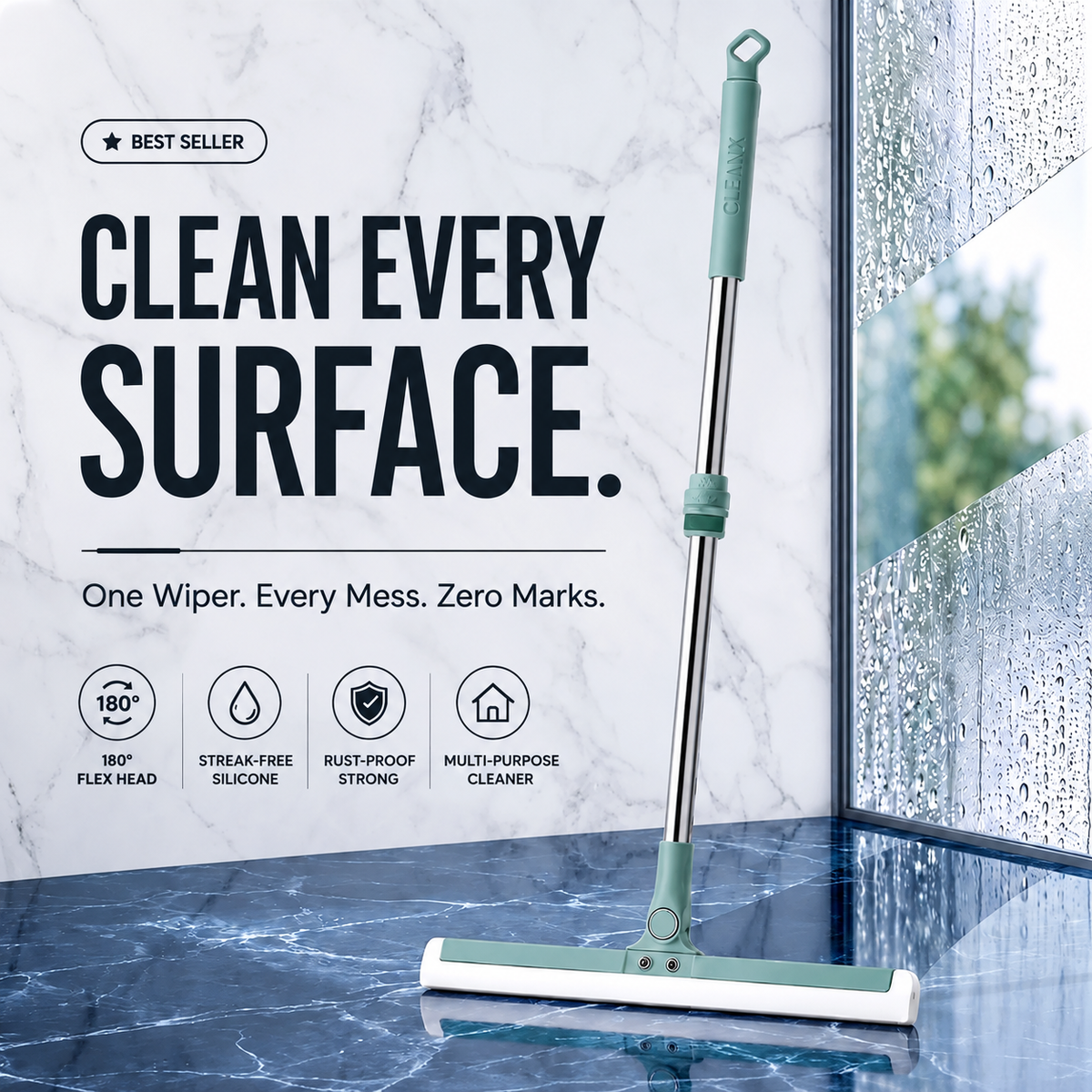 Flexiwipe 180° Rotating Floor wiper